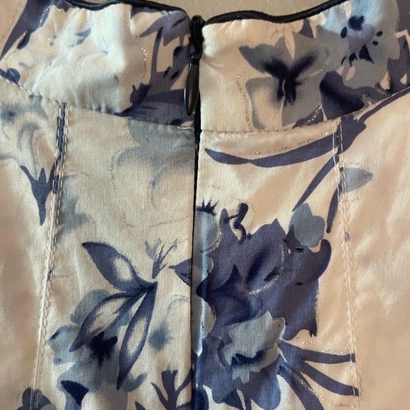 Anta Kids Blue & White Floral Cheongsam Qipao Dress Size 12/14 Petite XS - Picture 5 of 8